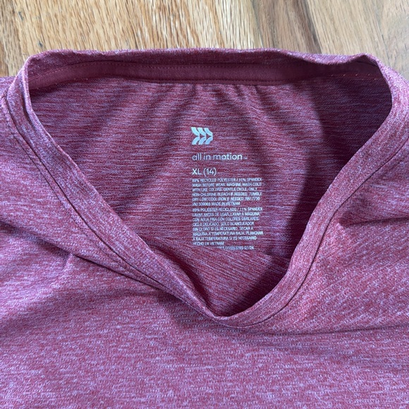 All in Motion Sleeveless Muscle Shirt Tank, Breathable, Rust Orange, Size XL 14 - Picture 2 of 7